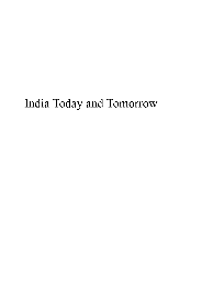 India Today and Tomorrow