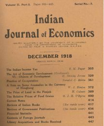 Indian Journal of Economics