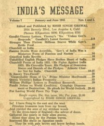 India’s Message