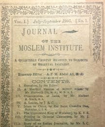 Journal of the Moslem Institute