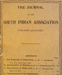Journal of the South Indian Association