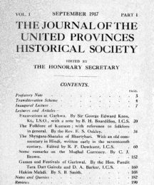 Journal of the United Provinces Historical Society