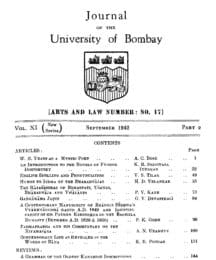 Journal of the University of Bombay