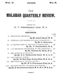 Malabar Quarterly Review
