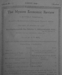 Mysore Economic Review