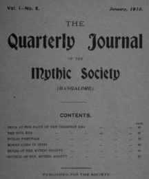 Quarterly Journal of the Mythic Society