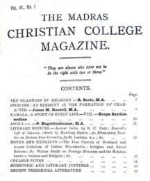 Madras Christian College Magazine