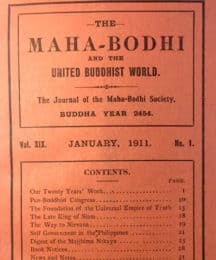 Maha-Bodhi and the United Buddhist World