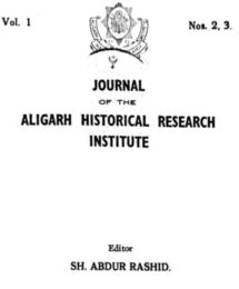 Journal of the Aligarh Historical Research Institute