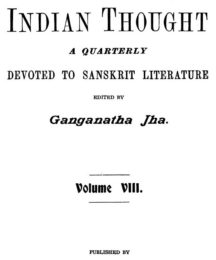 Indian Thought