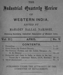 Industrial Quarterly Review of Western India