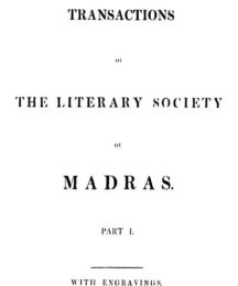 Transactions of the Literary Society of Madras