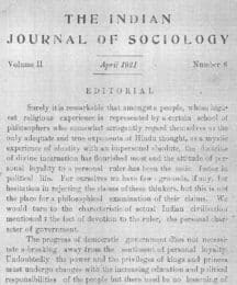 Indian Journal of Sociology