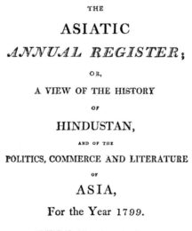Asiatic Annual Register