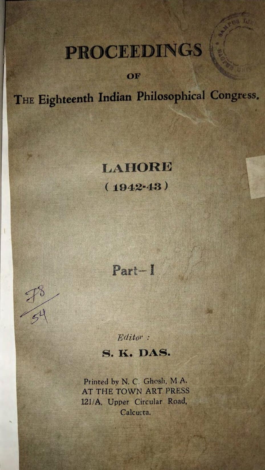 Proceedings of the Indian Philosophical Congress