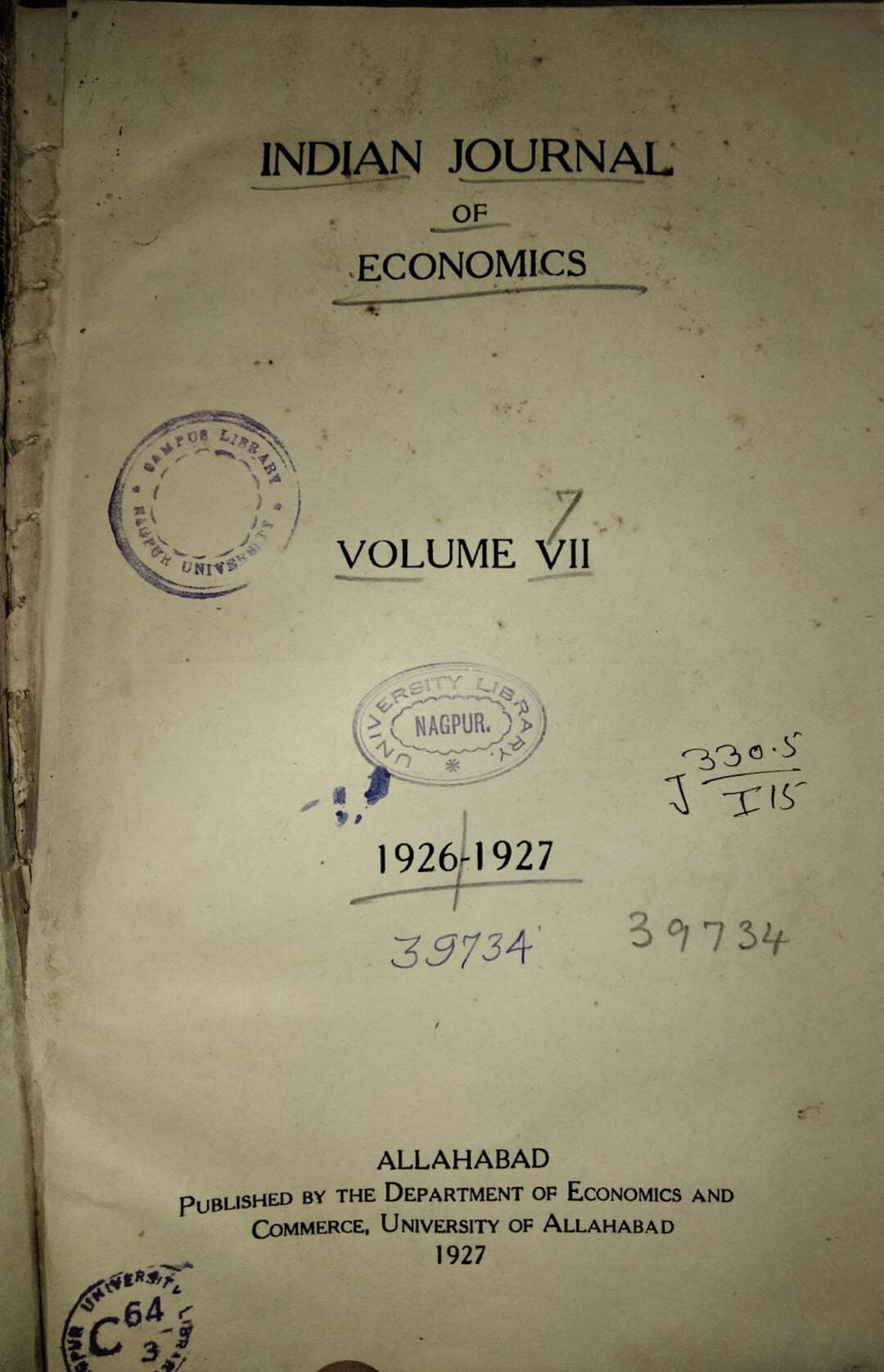 Indian Journal of Economics